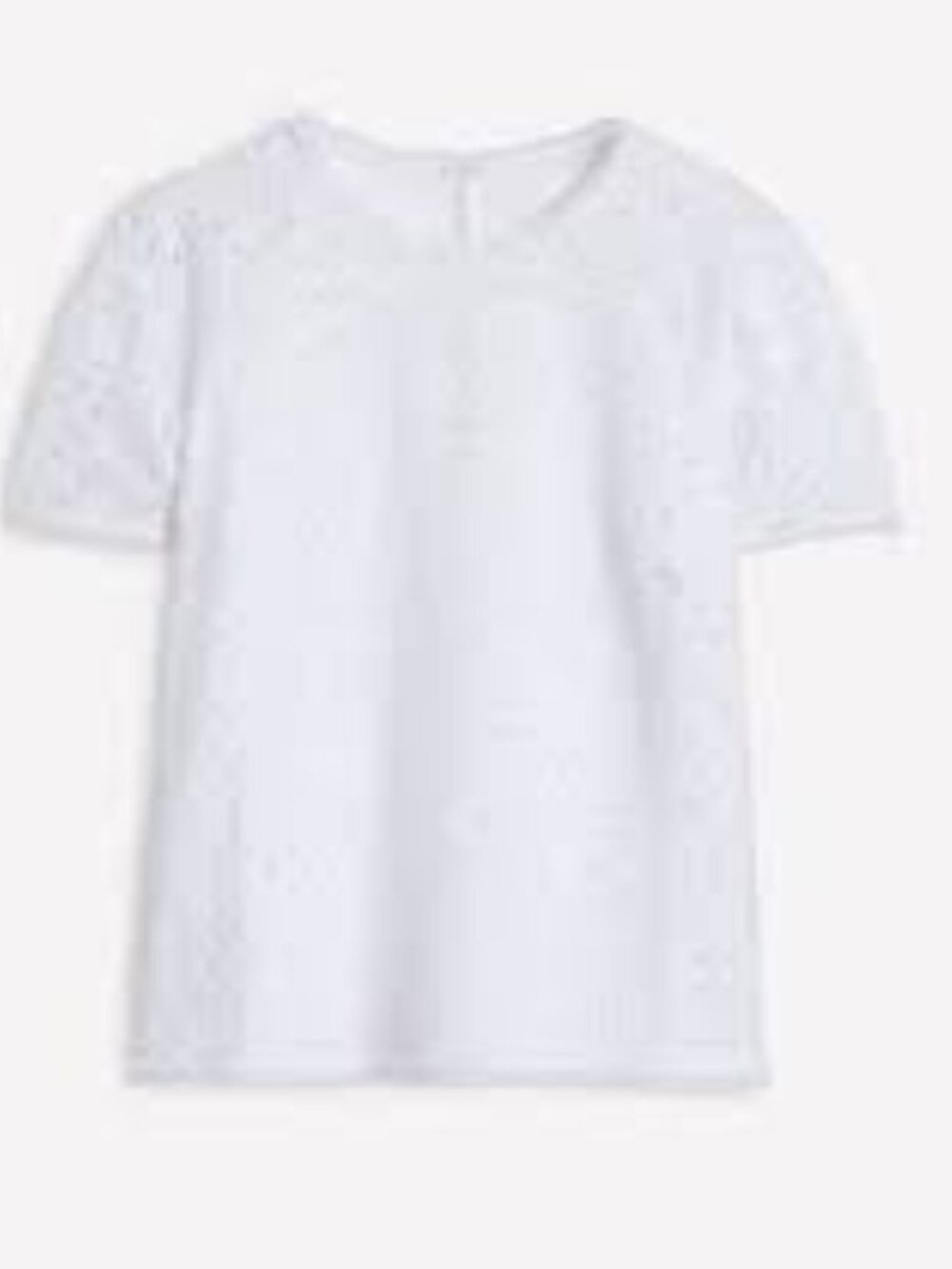 Boden White Eyelet Short Sleeve Blouse size 4